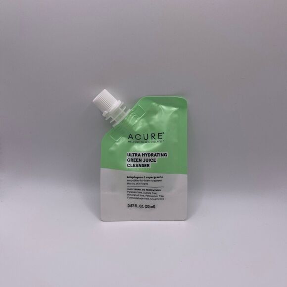 Acure Ultra Hydrating Green Juice Face Cleanser Travel Pouch - Picture 1 of 3